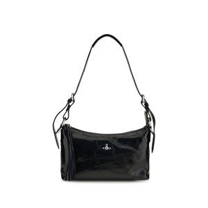Vivienne Westwood Black Calf Leather Bos Taurus Shoulder Women's Bag
